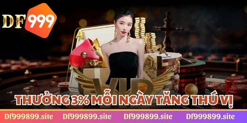 Thưởng 3% mỗi ngày làm tăng sức thú vị cho ván cược